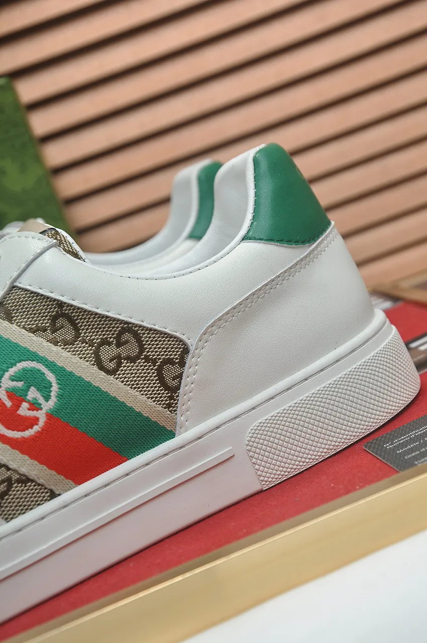 Men's men's shoes💰420💶[GUCCI Gucci] official website 1:1 men's sports shoes are now on the market, using original Gucci fabric + gluten lining, plus the official website original 1:1 comfortable outsole. Fashionable and versatile, super comfortable and breathable. 5 colors available, standard shoe size 38/45 (custom-made sizes 45 are non-refundable)